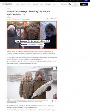 Обложка электронного документа "Dress like a cabbage": surviving Yakutsk, the world's coldest city
