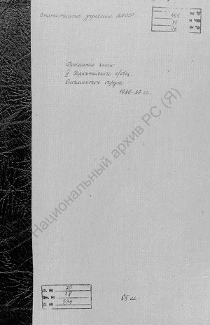 Обложка электронного документа Посемейный список по 2-му Нерюктейскому сельскому обществу Олёкминского округа. 1 октября 1926 г. - 1 октября 1927 г.