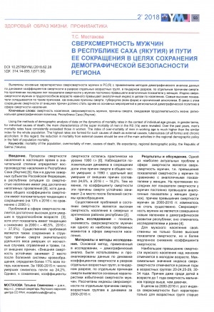 Обложка электронного документа Сверхсмертность мужчин в Республике Саха (Якутия) и пути ее сокращения в целях сохранения демографической безопасности региона