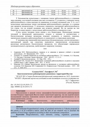 Обложка Электронного документа: Биогеохимическое районирование равнинных территорий Якутии