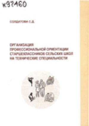 Обложка электронного документа Организация профессиональной ориентации старшеклассников сельских школ на технические специальности