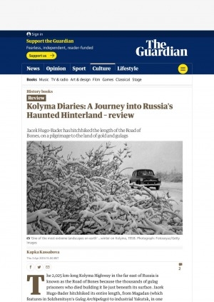 Обложка Электронного документа: Kolyma Diaries: A Journey into Russia's Haunted Hinterland – review: [about trip of Polish journalist Jacek Hugo-Bader to Kolyma (Yakutia), GULAG. Comment of journalist Tamara Tikhonova]