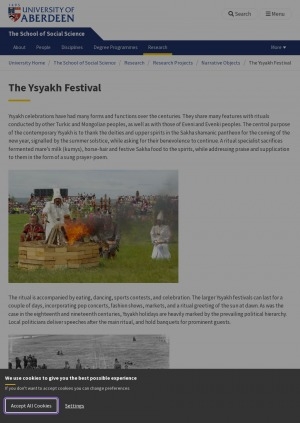 Обложка Электронного документа: The Ysyakh Festival: [short review of the yakut national festival]