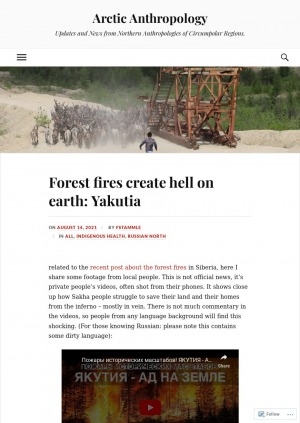 Обложка электронного документа Forest fires create hell on earth: Yakutia: [about forests fire in 2021 with photos from Youtube]