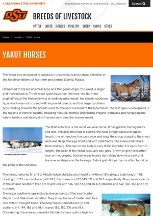 Обложка электронного документа Yakutian horses: [about types of yakut horses]