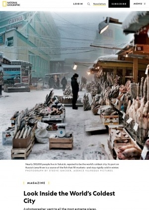 Обложка электронного документа Look Inside the World’s Coldest City: [about the coldest city Yakutsk. Comment of an photographer Steeve Iuncker]