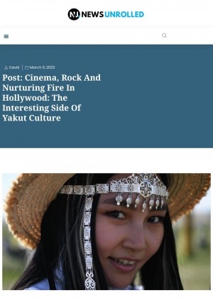 Обложка электронного документа Cinema, rock and nurturing fire in Hollywood: the interesting side of Yakut culture