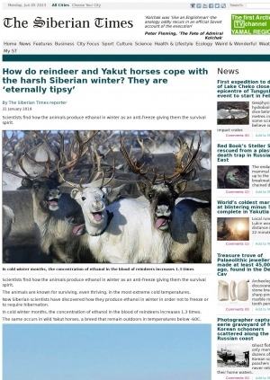 Обложка электронного документа How do reindeer and Yakut horses cope with the harsh Siberian winter? They are "eternally tipsy"