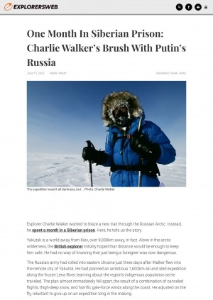 Обложка электронного документа One Month In Siberian Prison: Charlie Walker’s Brush With Putin’s Russia