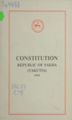 Обложка электронного документа Constitution Republic of Sakha (Yakutia)