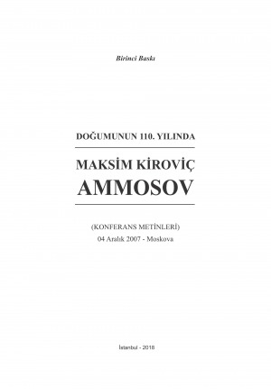 Обложка Электронного документа: Maksim Kirovic Ammosov: (konferans metinleri)