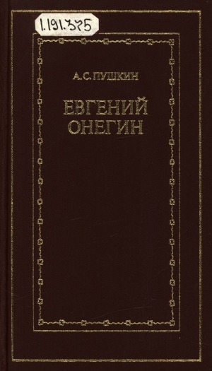 Обложка электронного документа Евгений Онегин: роман в стихах