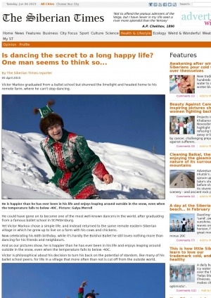 Обложка Электронного документа: Is dancing the secret to a long happy life? One man seems to think so...: [Victor Markov]