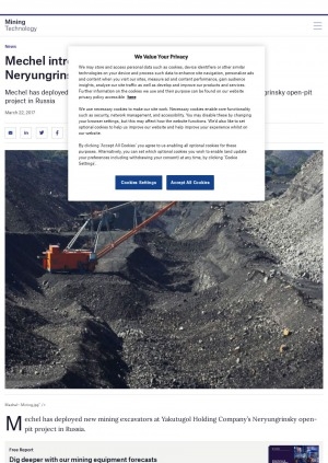 Обложка электронного документа Mechel introduces new mining equipment at Neryungrinsky project in Russia