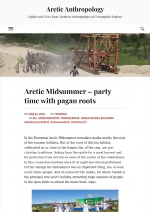 Обложка электронного документа Arctic Midsummer – party time with pagan roots