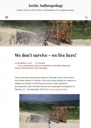 Обложка электронного документа We don’t survive – we live here!