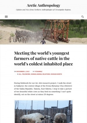 Обложка электронного документа Meeting the world’s youngest farmers of native cattle in the world’s coldest inhabited place